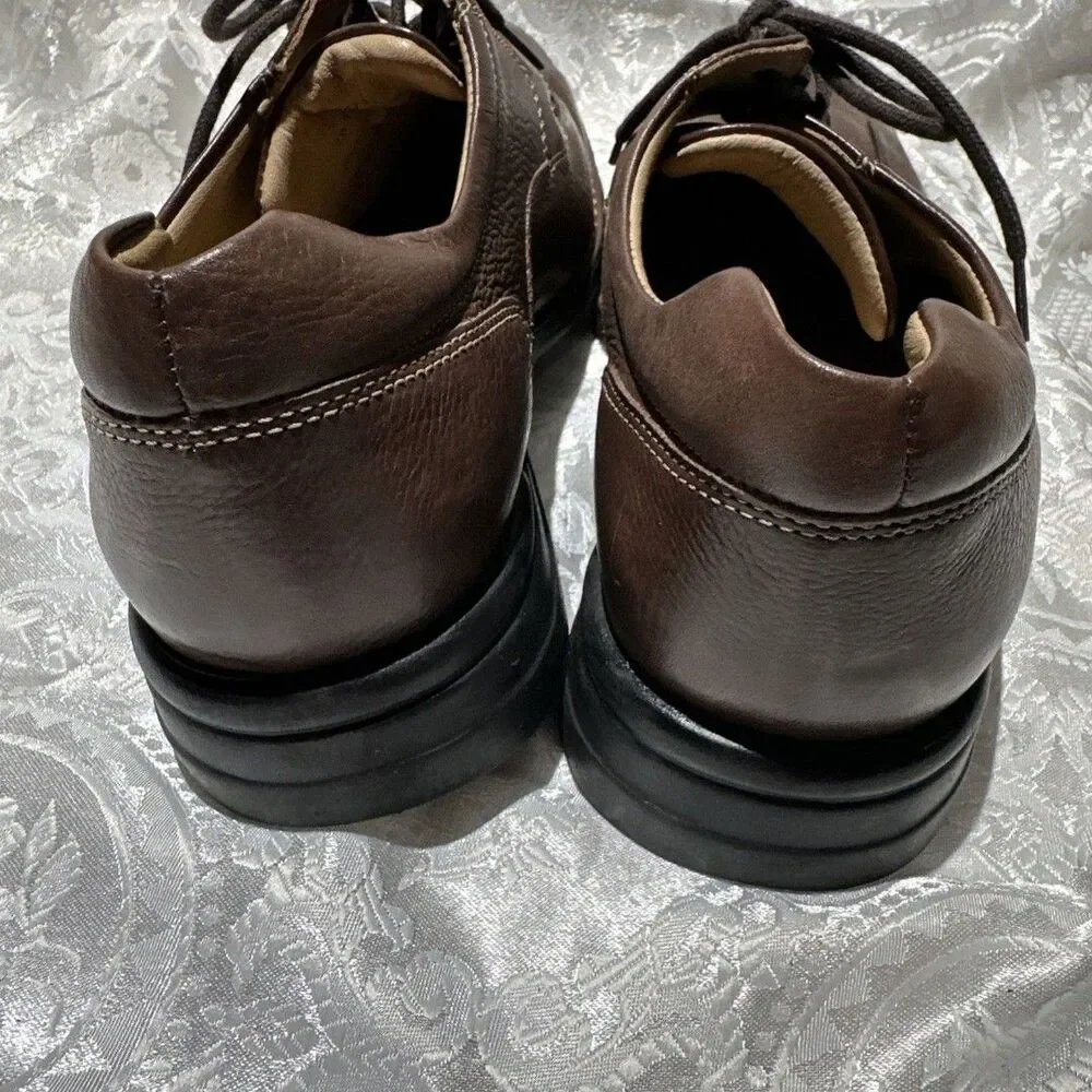 JOHNSTON & MURPHY Sheep Skin Leather Shoes Made In Brazil- Brown- Size 10.5